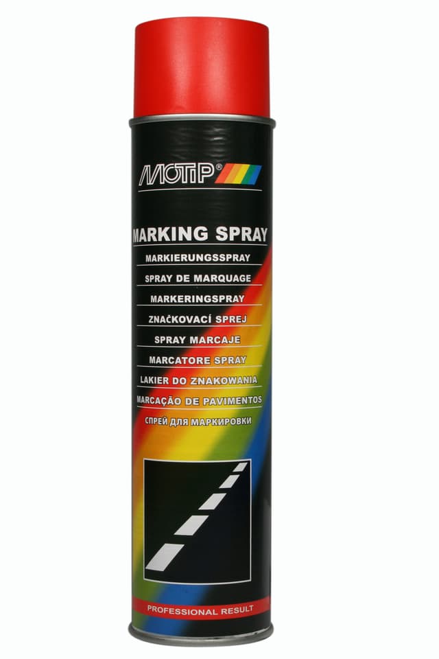 MOTIP MARKERINGSPRAYS HANDMATIG GEBRUIK ROOD 600ML (1ST)