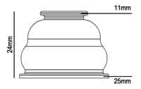 FUSEE KOGELHOES COMPLEET + 2XRING SMALL 25-11 (1ST)