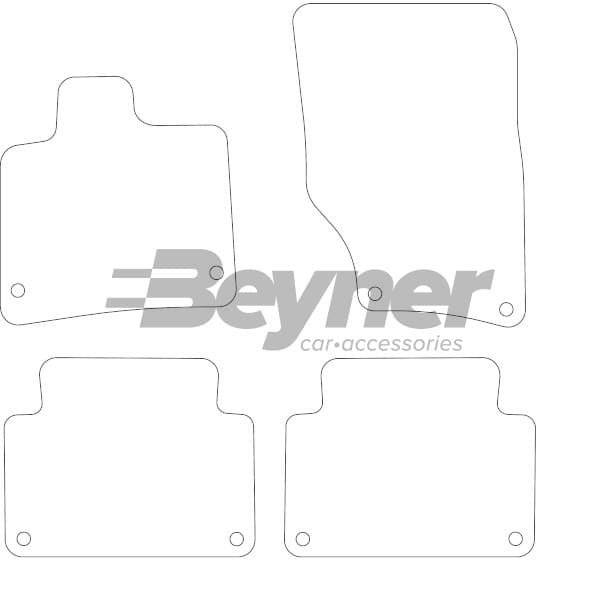 MATTENSET VELOURS (DONKERGRIJS) AUDI Q7 5-ZITS 2006-2016 (1ST)