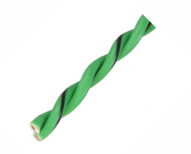 AUDIO SYS. GEDRAAIDE LUIDSPREKERKABEL. GROEN. 2X 2,50 MM² . 100 MTR PER ROL  (1ST)